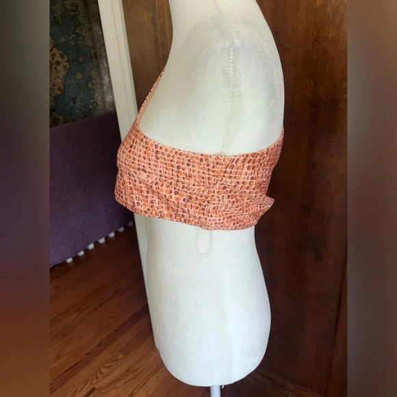 NWT Orange and Red Snakeskin pattern L'Space Cardi Swim Top Women Size XL - Picture 2 of 8